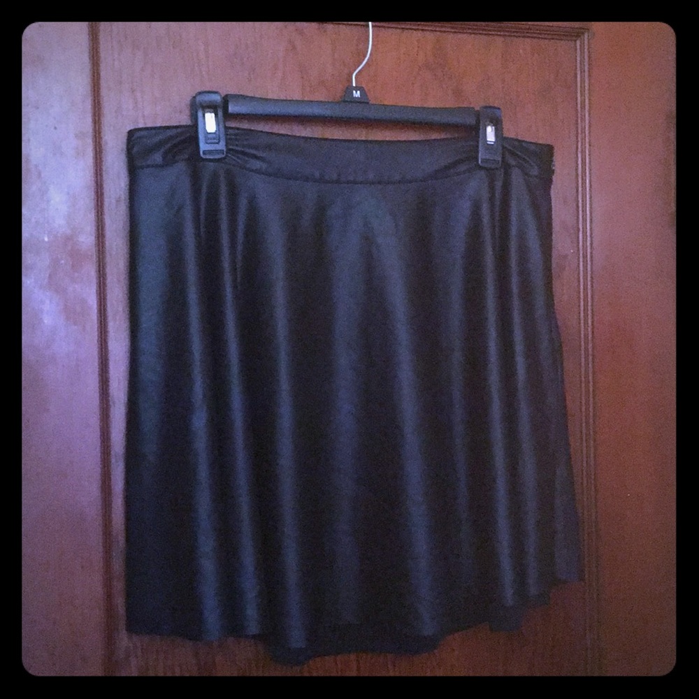 Pleather Skater Skirt